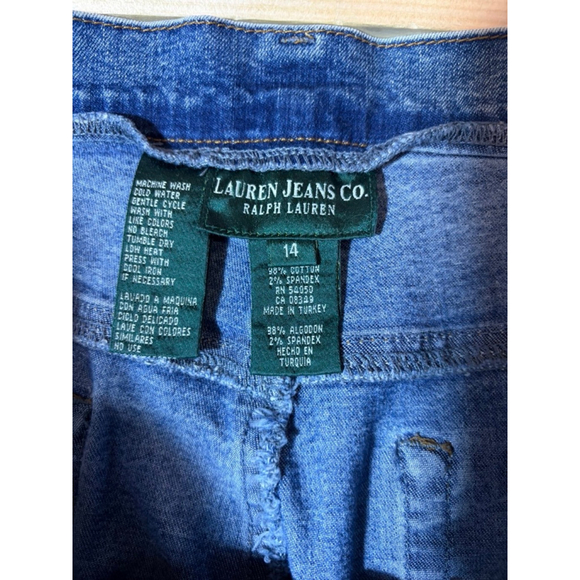 Lauren Jeans Co Ralph Lauren Jeans Size 14 Blue Denim Straight Classic - Picture 5 of 7